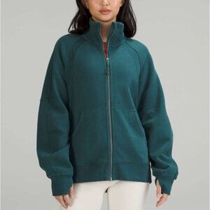 Lululemon Scuba Oversized Funnel-Neck Full Zip in Green Jasper Size M/L